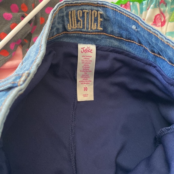 Justice denim skirt with shorts built in - Picture 4 of 5